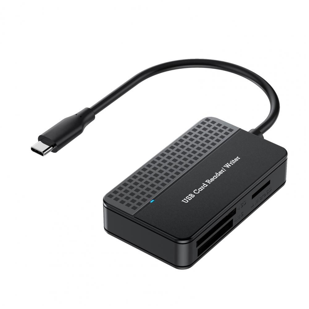 USB 3.0 Type C Multi 4 in 1 Camera Card Reader Memory Smart Card Reader Supports SD TF CF MS Flash Card Adapter Laptop