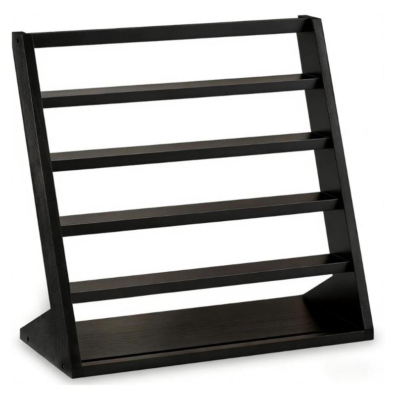 

Traditional Style Wooden Card Shelf 5 Level Display Rack Perfect For Presenting 25 Trading Cards 1