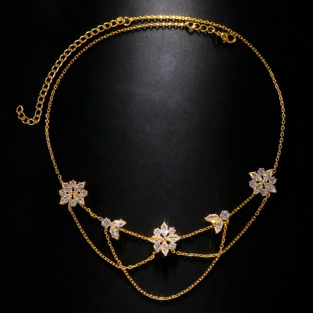 Augen-Herz-Kette, leichte Luxus-Kopfkette, Haardekoration des europäischen und amerikanischen Braut-Kopfschmucks