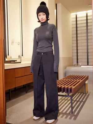 AYIHOLIC CASHMERE Premium Cotton Wide Pants