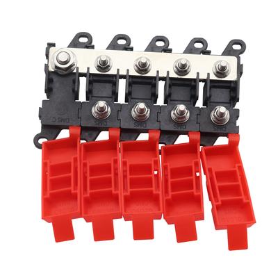 1Pcs Distribution Block 1 In 4 Out 4-way Fuse Holder 200A Multi-pole Fuse Block