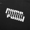 Puma Letter Logo Printed Short Sleeve Polo Shirt Men tops Black 844186-01