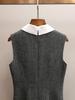 SP Family Grey Lace Bow Ruffle Vest Dress - New Spring Arrival