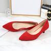 Spring High Heels New Cashmere Women's Shoes Work Shoes Women's Black Pointed Low Heels Women's Stiletto