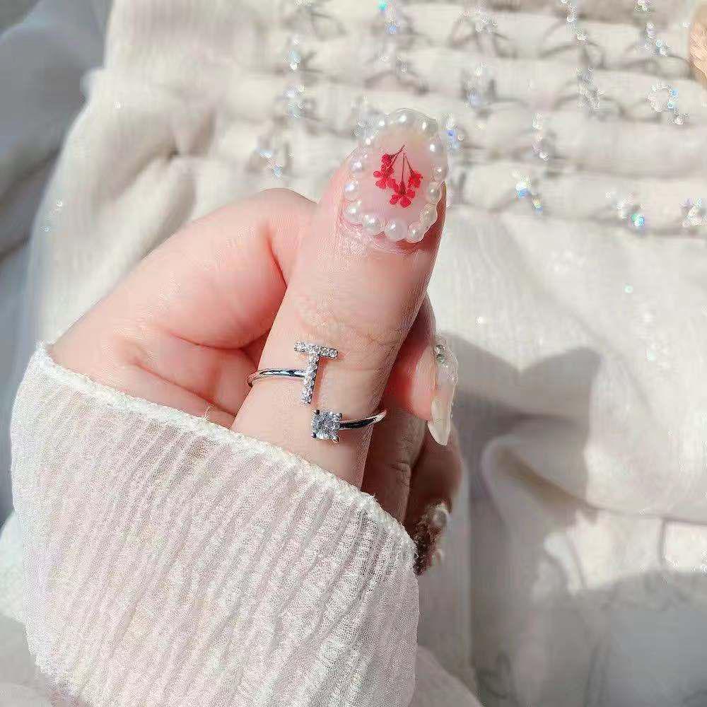 Adjustable Alphabet Rings: Trendy Japanese & Korean Student Accessories