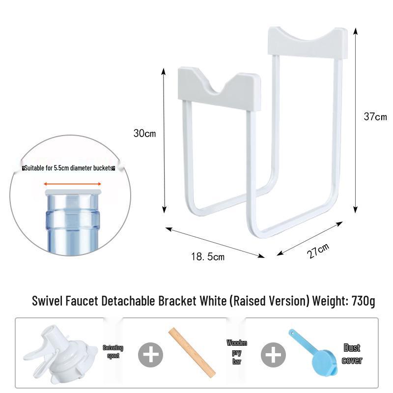 מתקן מים מינרליים פשוט לשולחן ומתלה אחסון