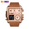 SKMEI Stainless Steel Mens Watches Quartz Military Sports Waterproof LED Digital Wristwatches