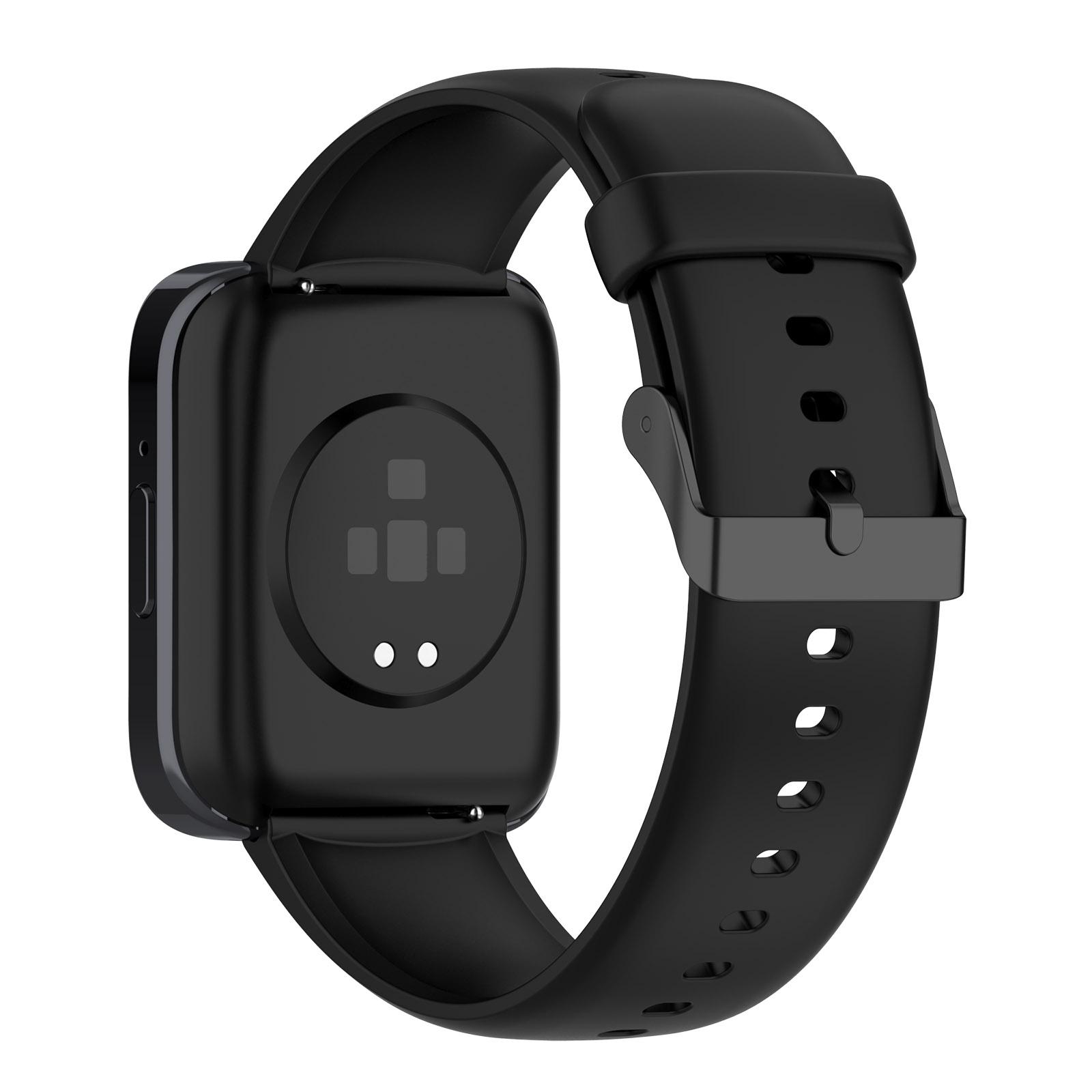 

For SKG V9/V9 Pro/Huami Amazfit Bip 5/Bip 5 Unity Watch Strap Liquid Silicone Band Replacement Black