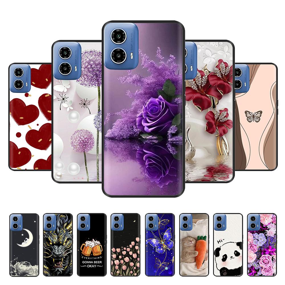 For Moto G34 5G Case Cover For Motorola Moto G34 Case motoG34 Soft Liquid Silicone Cartoon Phone Shell Protection Back Covers
