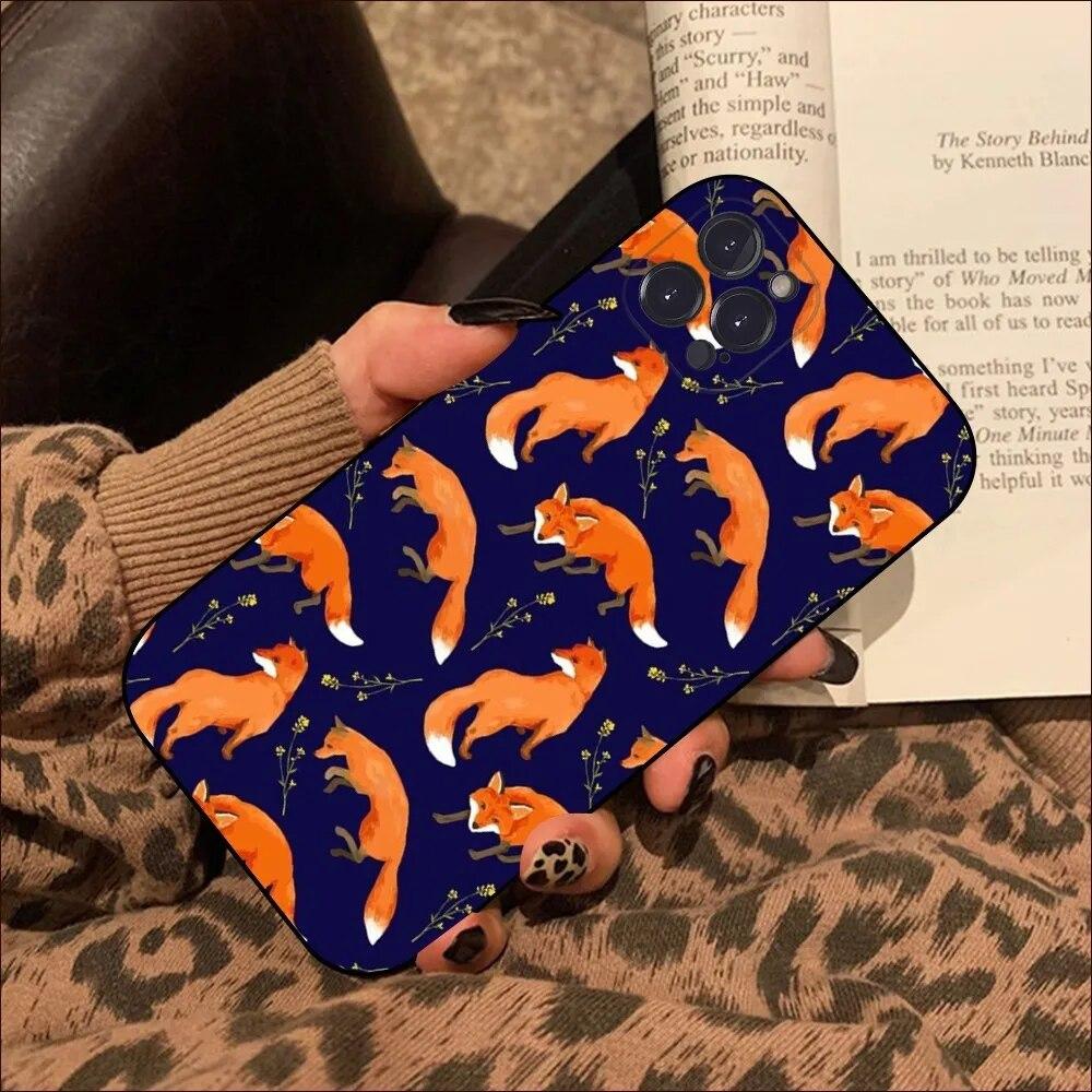 Cute Fox Phone Case For iPhone Samsung Galaxy Redmi Xiaomi Oppo OnePlus Note S A 7 8 9 10 11 12 13 14 20 21 22 23 53 54 Pro Max Plus Ultra TPU Soft