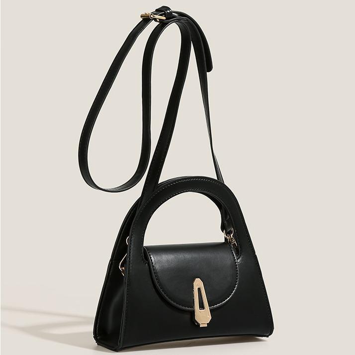 Niche High-End Handbag Black Handbag Femininity Versatile Fashion Shoulder Messenger Bag