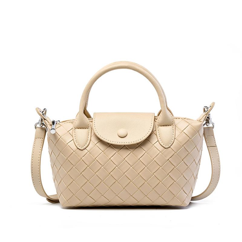 Niche Design Leather Bag Fashion Leather Woven Women's Bag Dumpling Bag Mobile Phone Bag Crossbody Bag