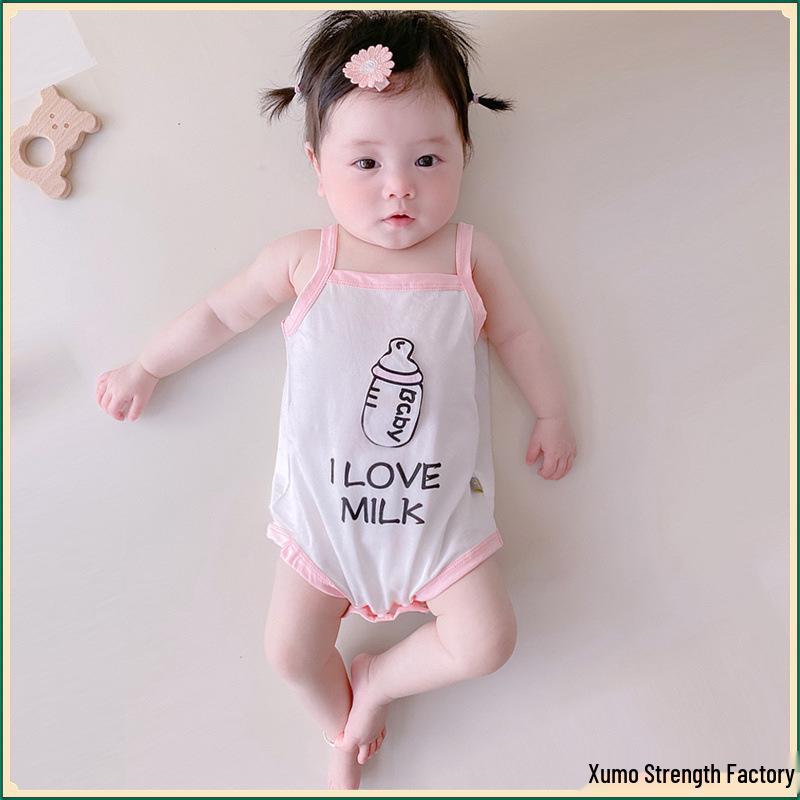 New Unisex Cotton Baby Romper - Summer Short Sleeve Snap Crotch Toddler Outfit 80