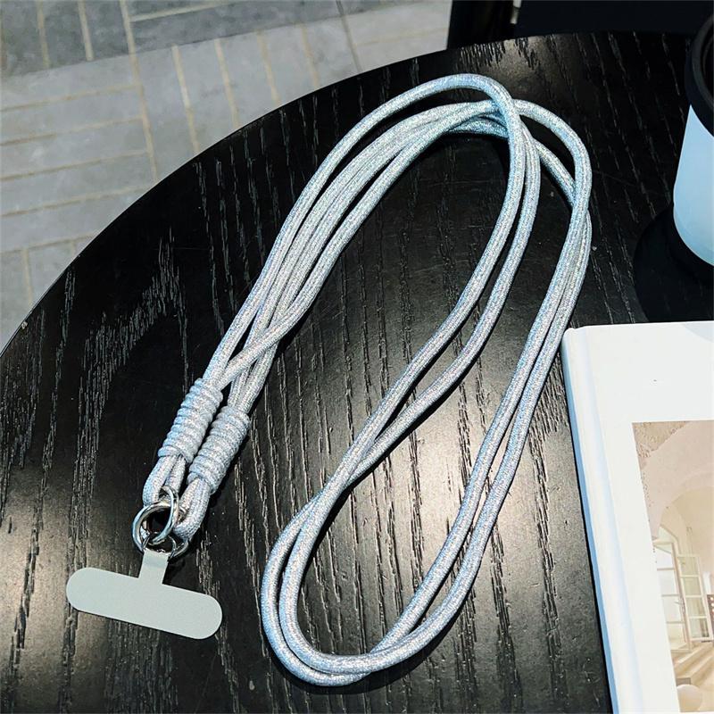 

Luxury Gold Silver Phone Lanyard Diameter Outdoor Universal Case Crossbody Shoulder Card Neck Cord Clip Hang Anti-lost Lanyard