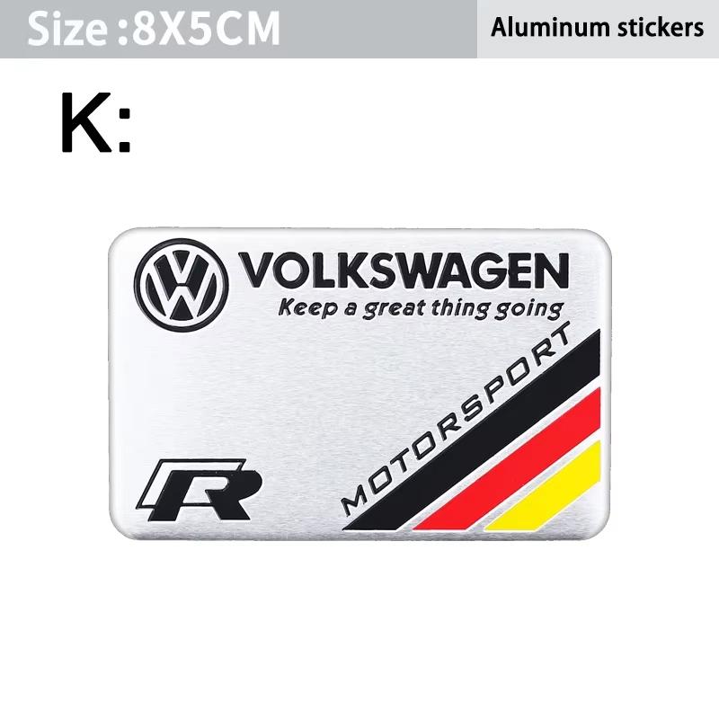 T28Volkswagen Series Aluminum Badge Car Body Stickers Decals Accessories For VW GTI Polo Golf Passat Tiguan T-ROC Arteon Jetta MK6