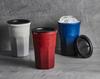 Vacuum Insulated Stainless Steel Tumbler with 450ml Keeps drinks hot or cold with the sliding prevents and features a carefully painted gradient Fits