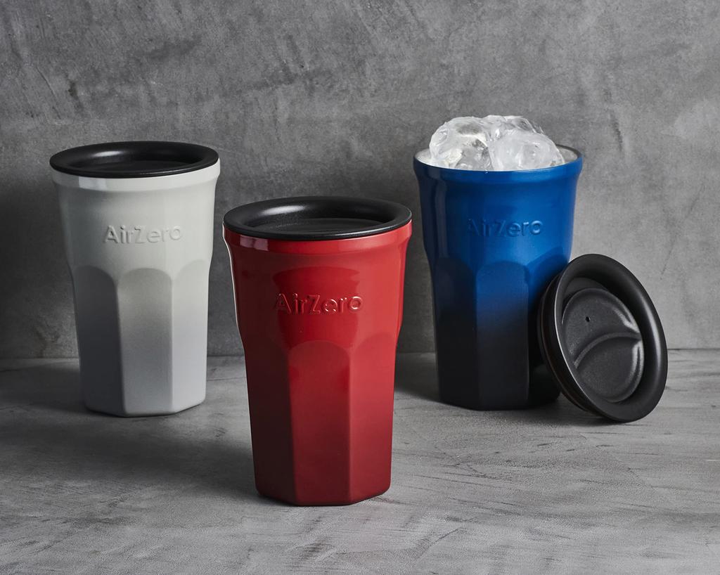 Vacuum Insulated Stainless Steel Tumbler with 450ml Keeps drinks hot or cold with the sliding prevents and features a carefully painted gradient Fits
