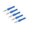 5Pcs 4mm Banana Plug Adapter Strong Connectivity Good Conductivity 4mm To 2mm Conversion Banana PlugBlue