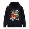 Kids Boys Girls Cartoon Dog Printed Hoodies Casual Long Sleeve Pullover Sweatshirt For Children Cute Comfortable Tops For Daily Wear