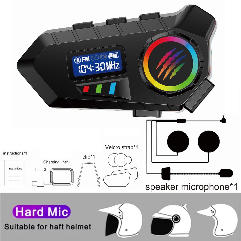 

Шлем Bluetooth Интерком Y30 - Водонепроницаемая мотоциклетная гарнитура IP65 с RGB-подсветкой белый