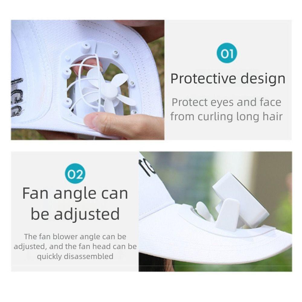 USB Charging Solar Fan Hat Strong Wind Wide Brim Baseball Cap Energy-saving Summer Sun Cap  Outdoor