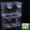 Baby Fish Breeding Box Clear Acrylic Isolation Boxes Aquarium Hatchery Incubator with Suction Cups for Newborn Shrimp