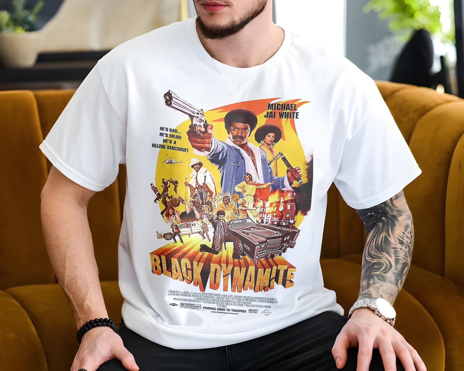Black Dynamite V1 Movie Poster Classic Movie Unisex T-Shirt all sizes S-5XL S