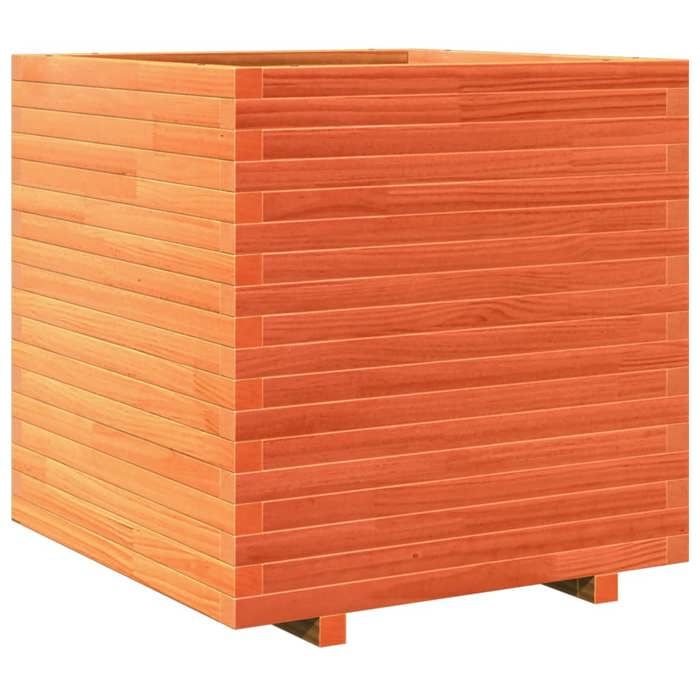 VidaXL Planter Wax Brown 70x70x72 Cm Solid Pine Wood, Outdoor Planter, Flower Box, Tomato Planter, 3282621