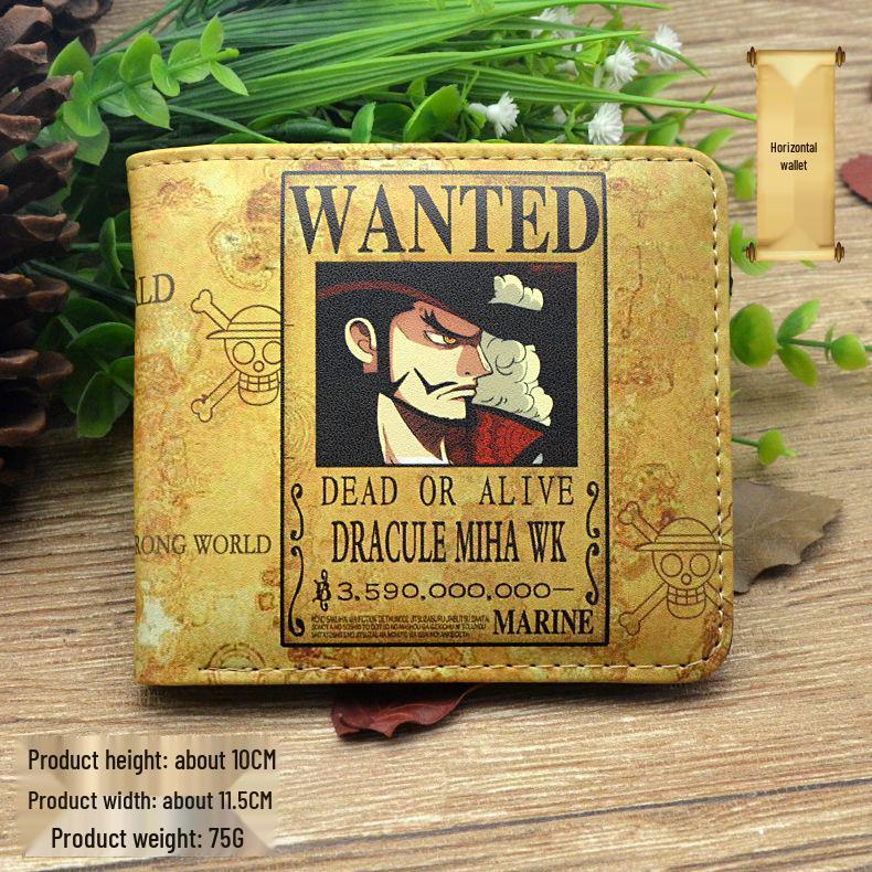 Portmonetka na monety i etui na karty zapinane na zamek błyskawiczny z motywem One Piece
