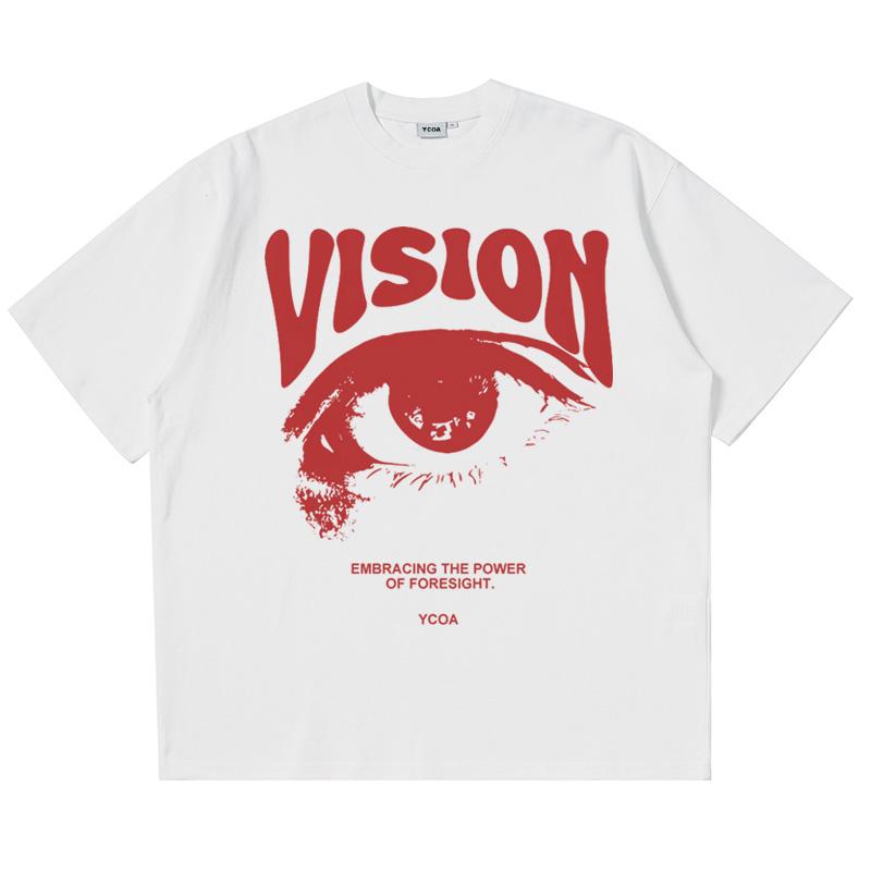 

Mens TShirt Oversized 100 Cotton Eye Graphic Korean Summer Y2k Tops Tees Streetwear Harajuku Short Sleeve Aesthetic Clothing S