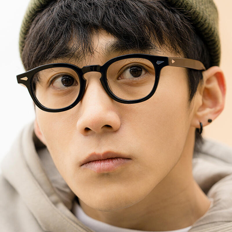 Neo Retro 83100 Horn-Rimmed Glasses Gold Black