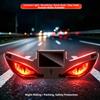Solar Devil Eyes LED Car Window Light Wireless No Drill Solar Powered Demon Eyes Warning Lights for Cars/ Trucks/SUV/RV/Vans Neon Lights 4