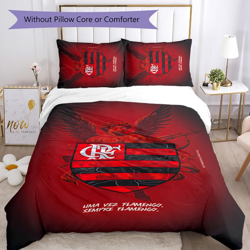Flamengo 3-teiliges Bettwäsche-Set Bettbezug Verschluss Enthält 1 Bettbezug & 2 Kissenbezüge für Alle Jahreszeiten Schlafzimmer Zuhause Wohnheim Dekor