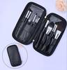Black Waterproof Double Zipper Makeup Brush Storage Bag - Portable Multifunctional Organizer