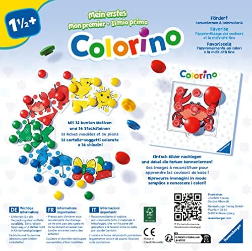Ravensburger 20981 My First Colorino Color Learning Game - Educational Toddler Toy for Colors Recognition - Classic Puzzle Game for Kids Ages 1.5+