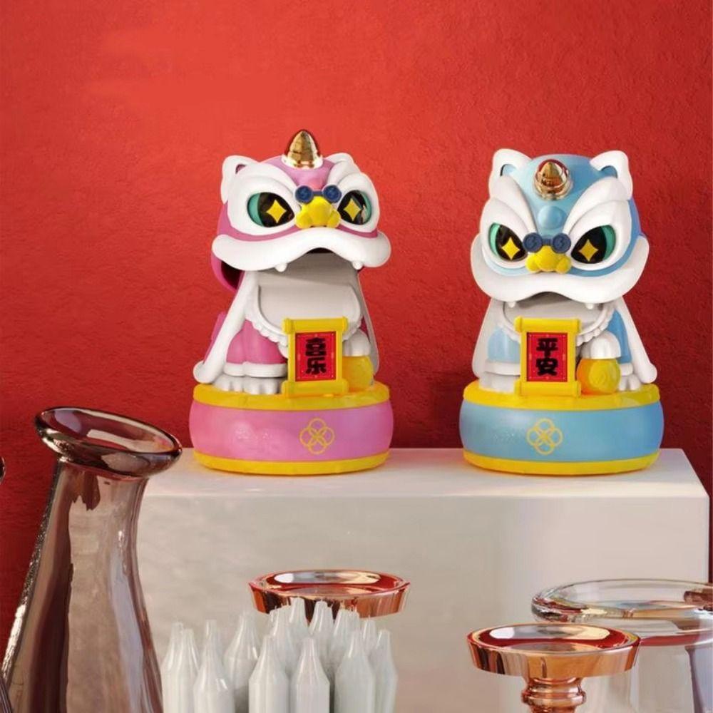 Automatic Nodding Head Solar Powered Dancing Lion Toys Solar Shaking Head Ornament Interior Gifts