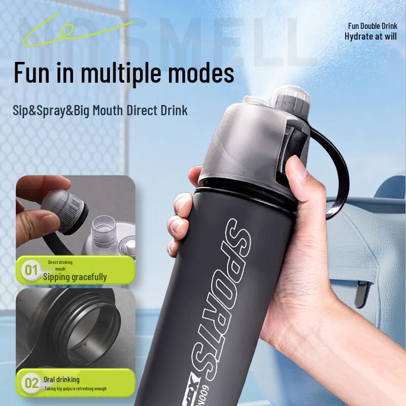 XTEP Instant Cooling Spray Sports Water Bottle