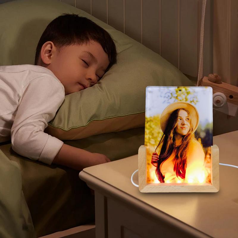 Acrylic Sublimation Blanks 3D Night LED Light Lamp Base Sublimation Photo Blanks LED Light Lamp Base Acrylic Photo Frame Blank