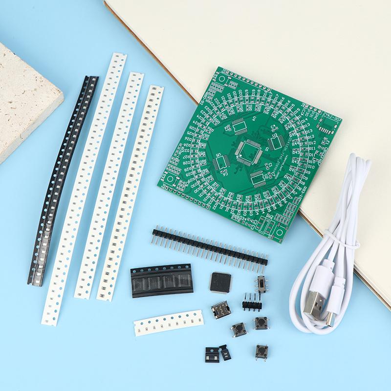 Lqfp64 Soldeeroefenkit Flow Light Circuitbord 5V Type-C Interface Diy Elektronisch Projectbord Kit Beginners Leren