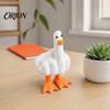 Whimsical Desk Decoration Funny Duck/Chick Figurine, Creative Resin Animal Statue Desktop Ornament, Gift for Duck Lovers Sculpture Home Office Decor,