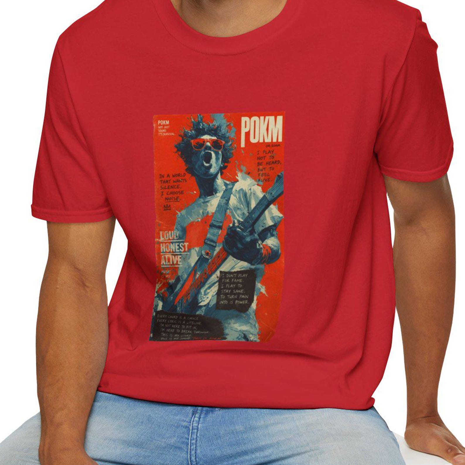 This red colour t shirt is made for both men and women. L