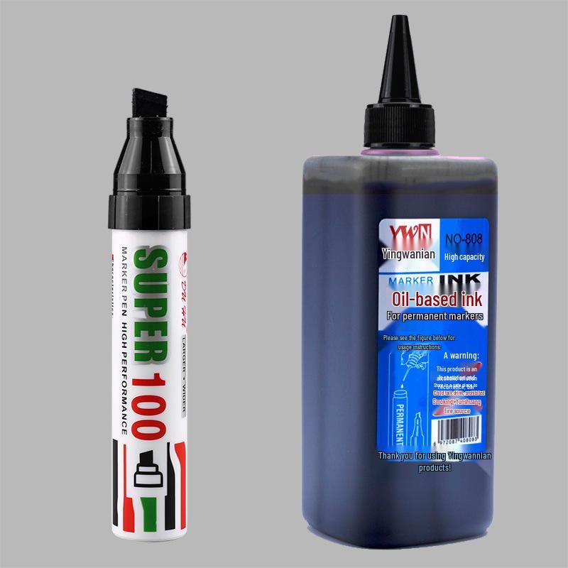 Pennarello Jumbo Impermeabile e Resistente all'Olio - Punta Extra Spessa, Inalterabile, Rosso/Blu/Nero