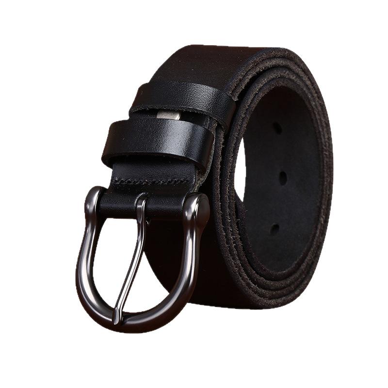 3.8Cm Wide Vegetable Tanned First Layer Cowhide Leather Washed Retro Casual Belt Men'S Pin Buckle Men'S Belt Men'S
