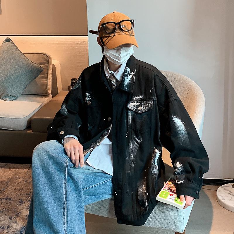 Men's High Street Denim Jacket: Trendy Hong Kong Style for Autumn and Winter