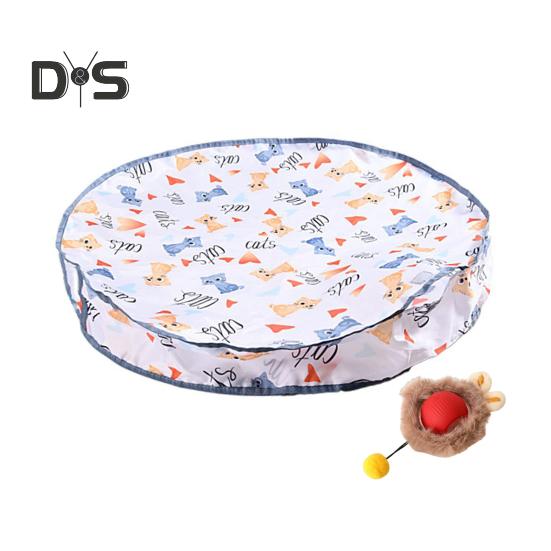 Interactive Cat Toys for Indoor Cats Fast Rolling Ball Hide And Seek Game Cat Balls with 28 Inch Play Mat Indoor Cat Entertainment