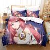Genshin Impact Yae Miko Bedding Set Single Twin Full Queen King Size Bed Set Aldult Kid Bedroom Duvetcover Sets 3D Print Game