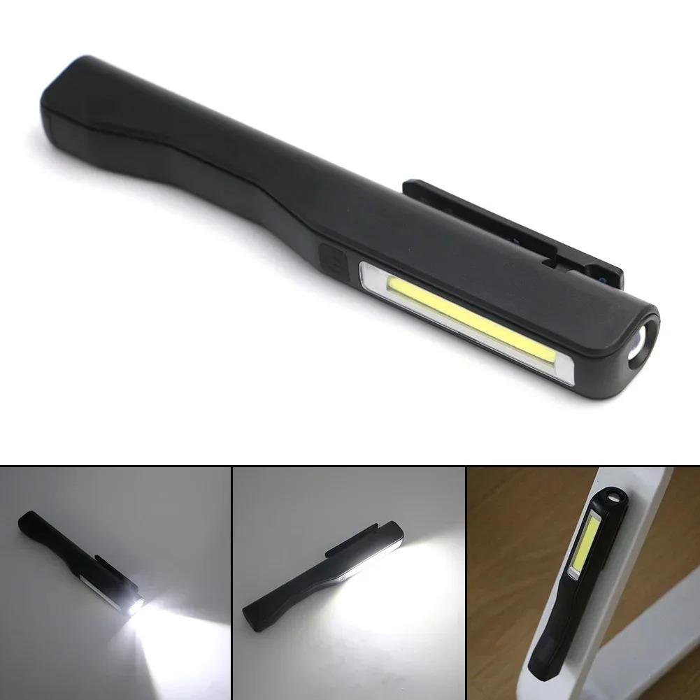 Powerful COB LED Work Light with Magnetic Base USB Rechargeable Mechanic Lamp Pen Clip Flashlight for Car Garage Inspection