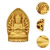 Wooden Guanyin Bodhisattva Figurine Decorative Handicrafts 2.7inch Tall Mini Sculpture for Living Room Lightweight Versatile