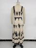 2026 Summer Ethnic Print Spaghetti Strap Long Dress - European/American Vacation Style