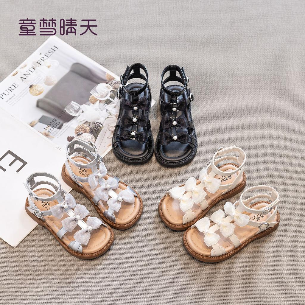 Size 26-37, Girls Sandals Summer 2025 New Girls Shoes Popular Roman Shoes Children's Summer Shoes